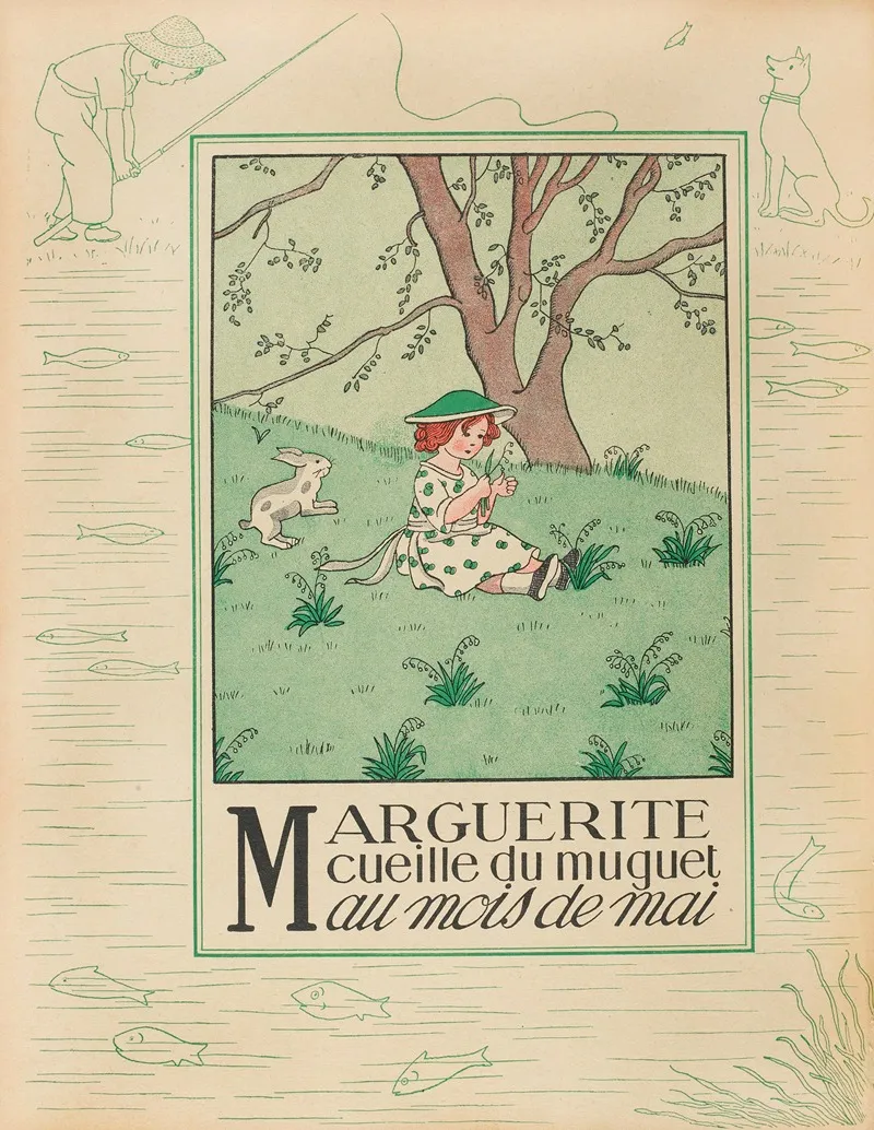 Alphabet En Images Pl 15 by Marie-Madeleine Franc-Nohain - Canvas Print