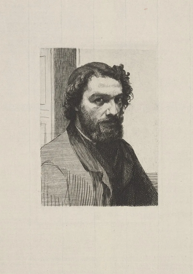 Alphonse Legros 5 by Félix Bracquemond - Canvas Print