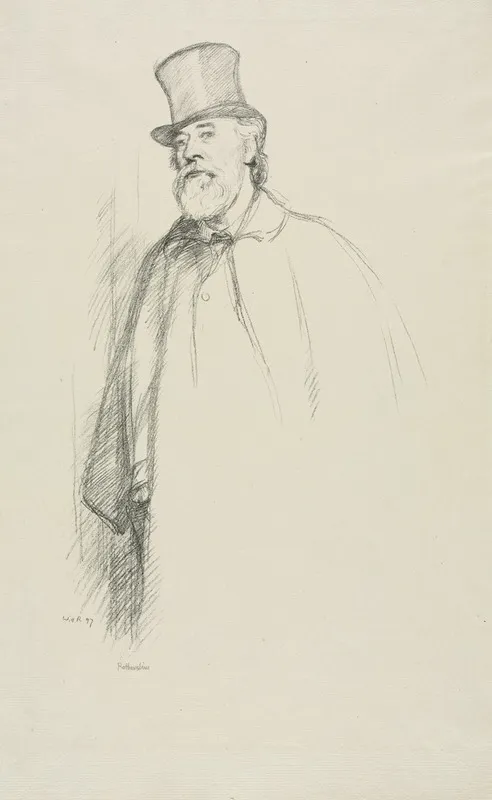 Alphonse Legros by William Rothenstein - Canvas Print