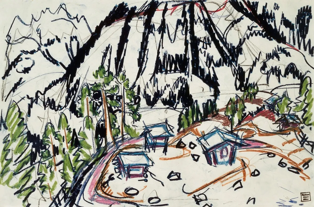 Alphutten Frauenkirch by Albert Müller - Canvas Print