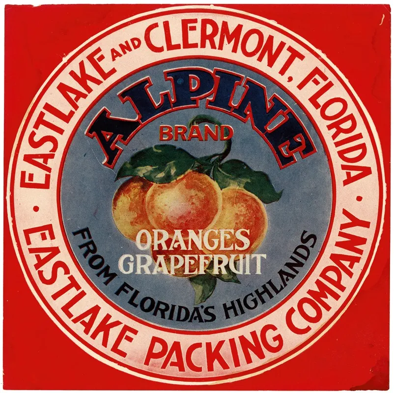 Alpine Brand Oranges And Grapefruits Label