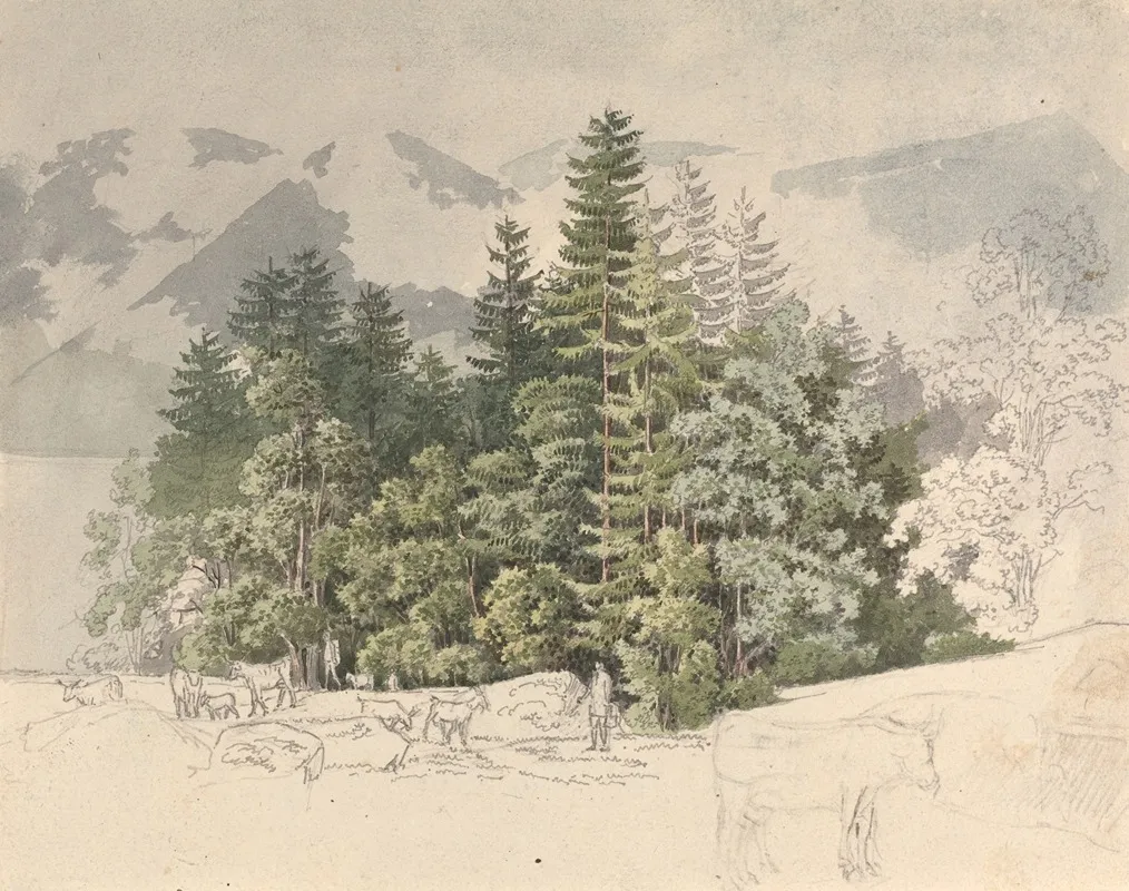 Alpine Landscape 2 by Friedrich Salathé - Canvas Print