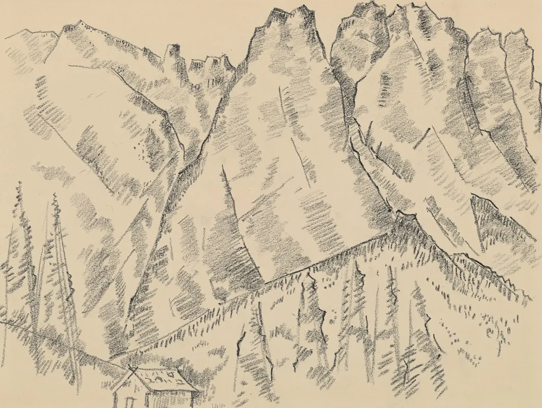 Alpspitze Mittenwald Road by Marsden Hartley - Canvas Print