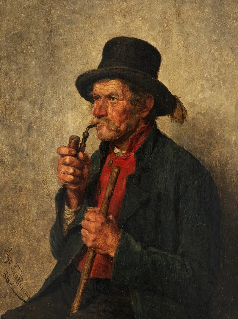 Alter Bauer Mit Pfeife