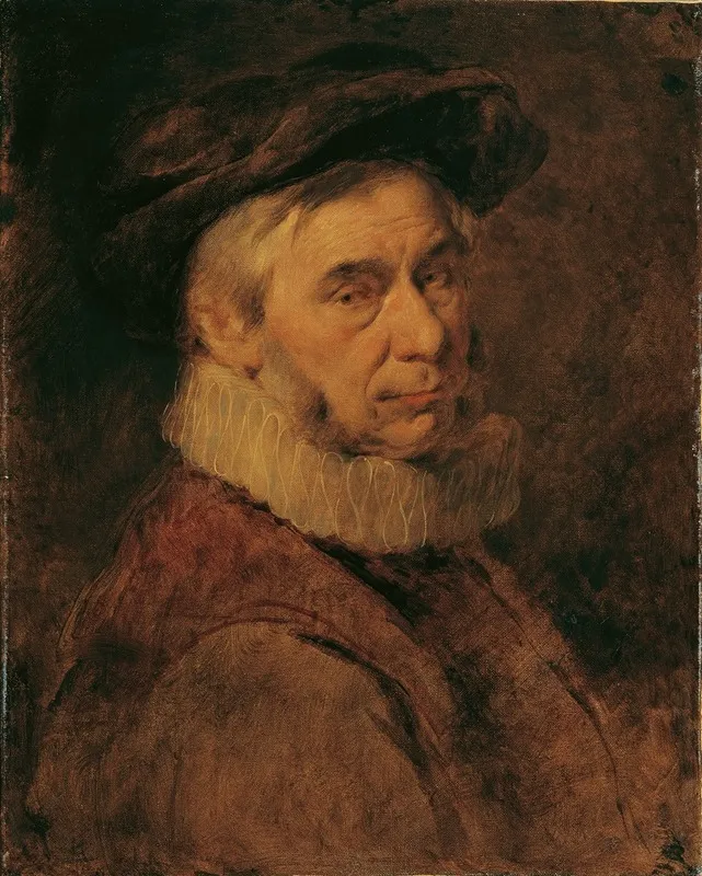 Alterer Mann Mit Halskrause Und Bart 2 by Hans Canon - Canvas Print