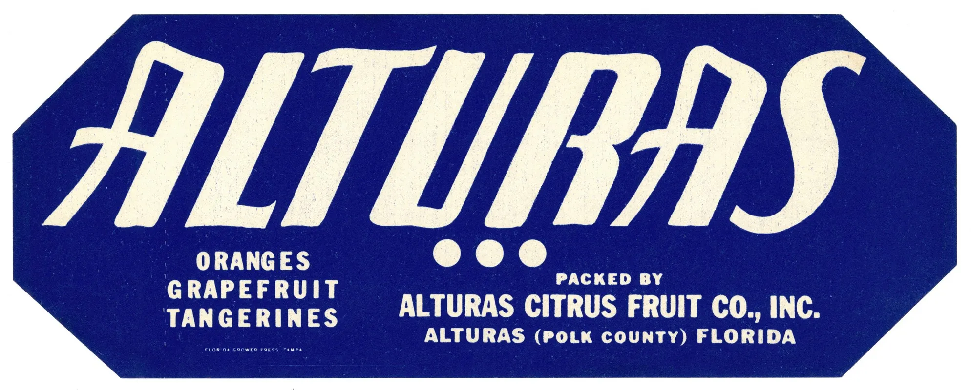 Alturas Citrus Label