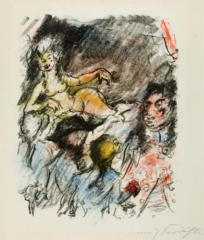 Am Dresdner Hof by Lovis Corinth - Canvas Print