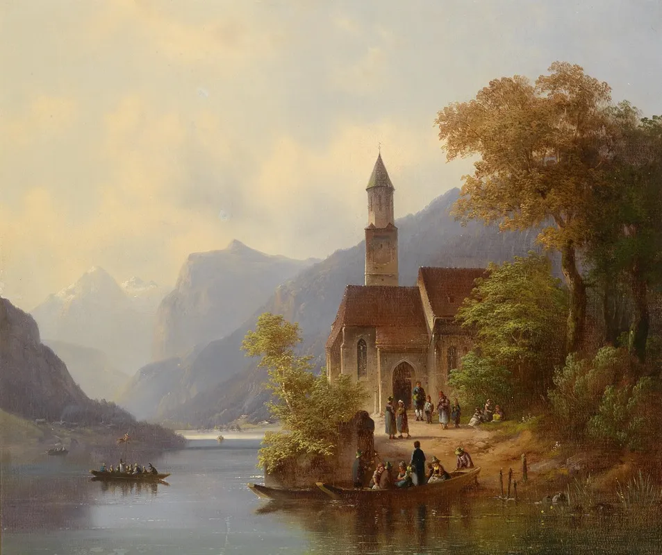 Am Heimweg Von Der Sonntagsmesse by Anton Doll - Canvas Print