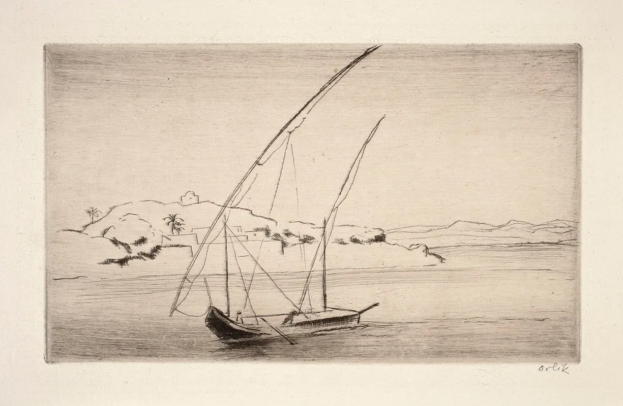 Am Nil by Emil Orlik - Canvas Print