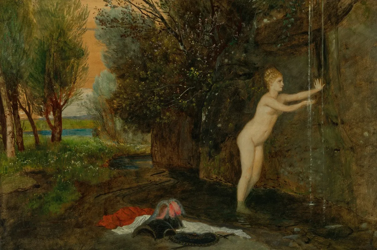 Am Quell At The Source by Arnold Böcklin - Canvas Print