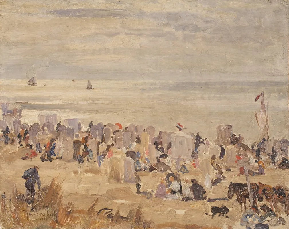 Am Strand 2 by Max Clarenbach - Canvas Print