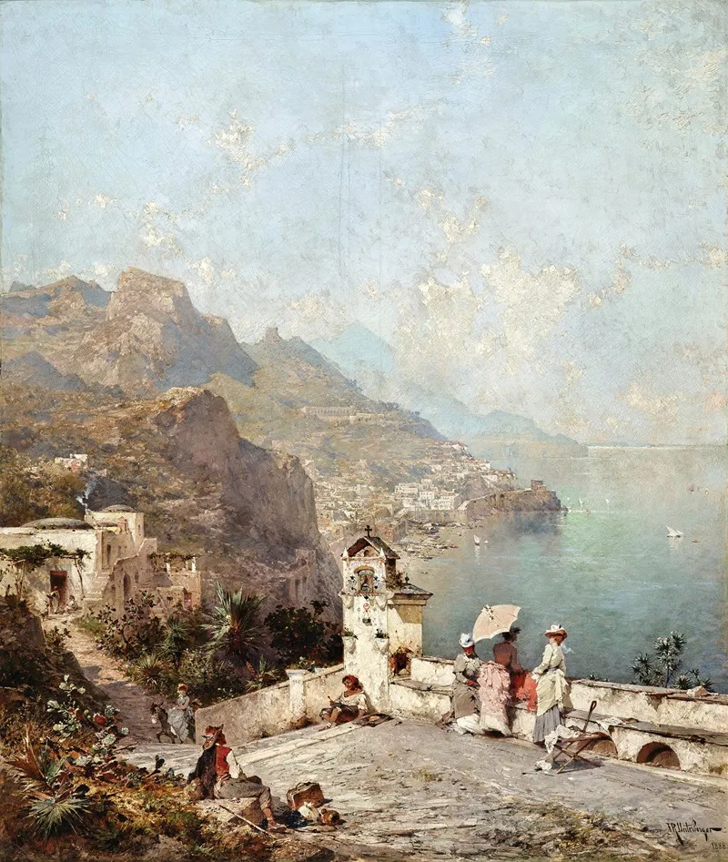 Amalfi 2 by Franz Richard Unterberger - Canvas Print