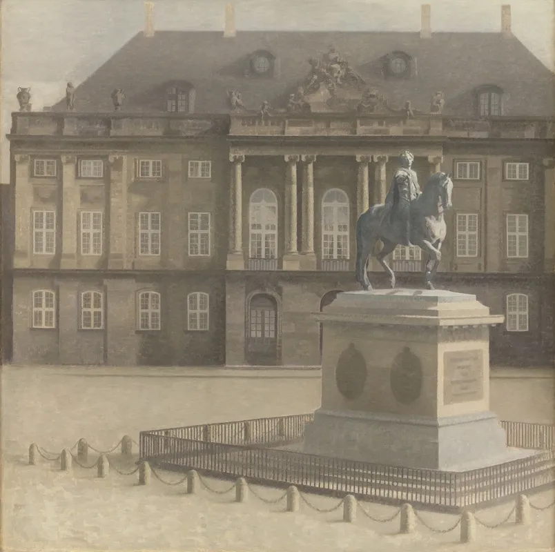 Amalienborg Square Copenhagen by Vilhelm Hammershøi - Canvas Print
