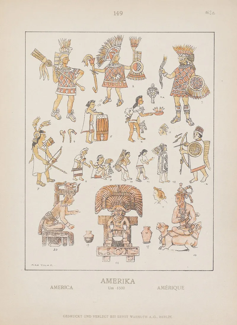 America 6 by Adolf Rosenberg - Canvas Print