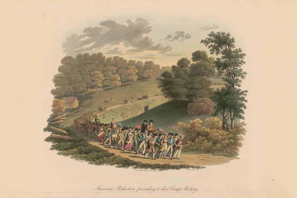 American Methodists Proceeding To Their Camp Meeting