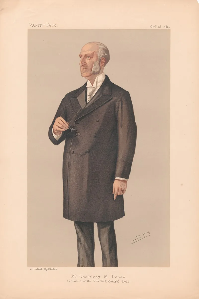 Americans Presedent Of The New York Central Road Mr Chauncey M Depew 29 October 1889 by Leslie Matthew Ward - Canvas Print
