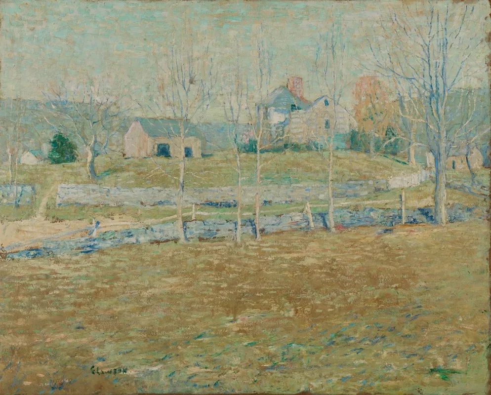 An Abandoned Farm by Ernest Lawson - Canvas Print