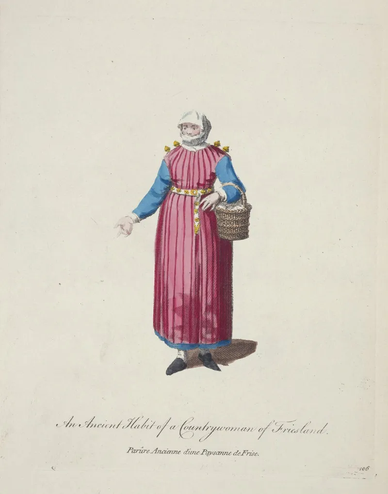An Ancient Habit Of A Countrywoman Of Friesland Parure Ancienne Dune Paysanne De Frise