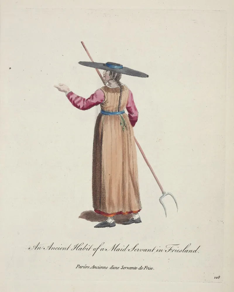 An Ancient Habit Of A Maid Servant In Friesland Parure Ancienne Dune Servante De Frise