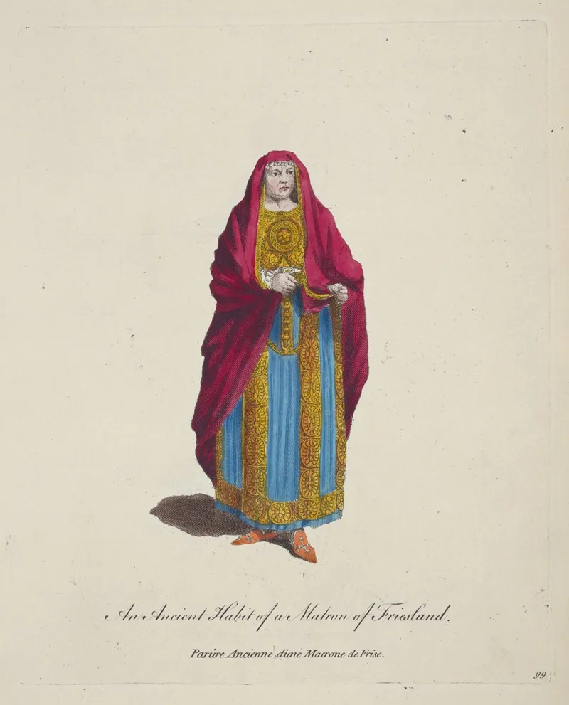 An Ancient Habit Of A Matron Of Friesland Parure Ancienne Dune Matrone De Frise