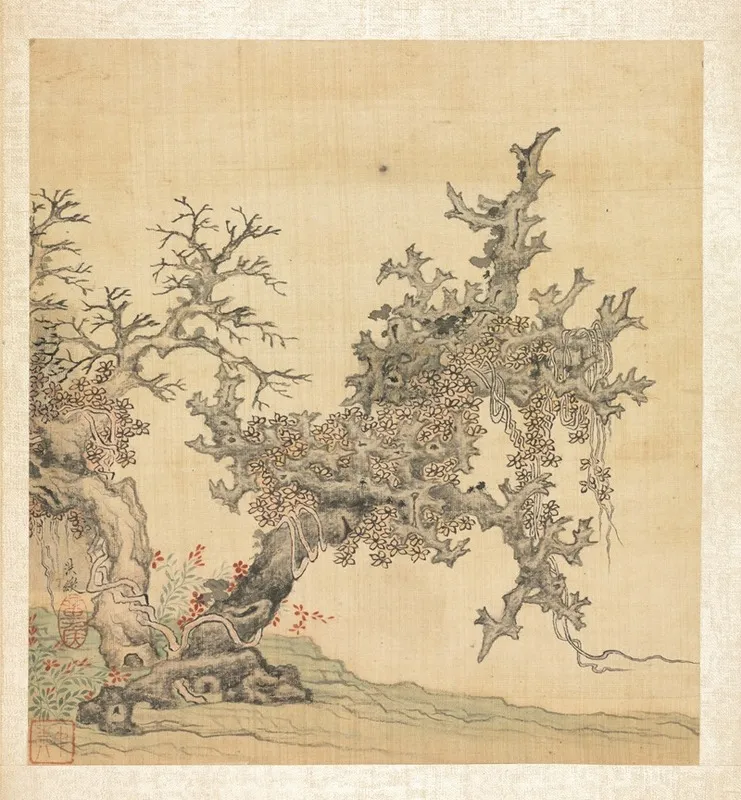 An Ancient Tree by Chen Hongshou - Canvas Print