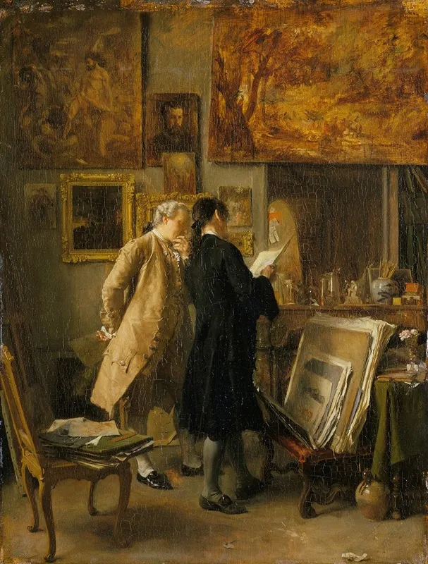 An Artist Showing His Work
