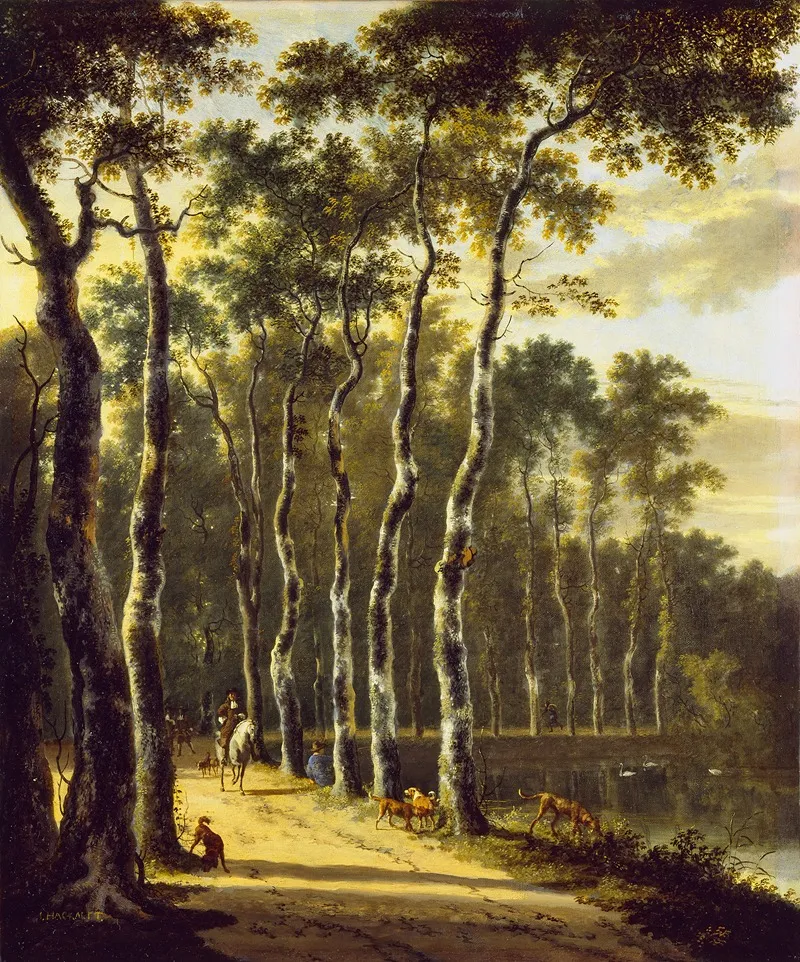 An Avenue In A Wood by Jan Hackaert - Canvas Print