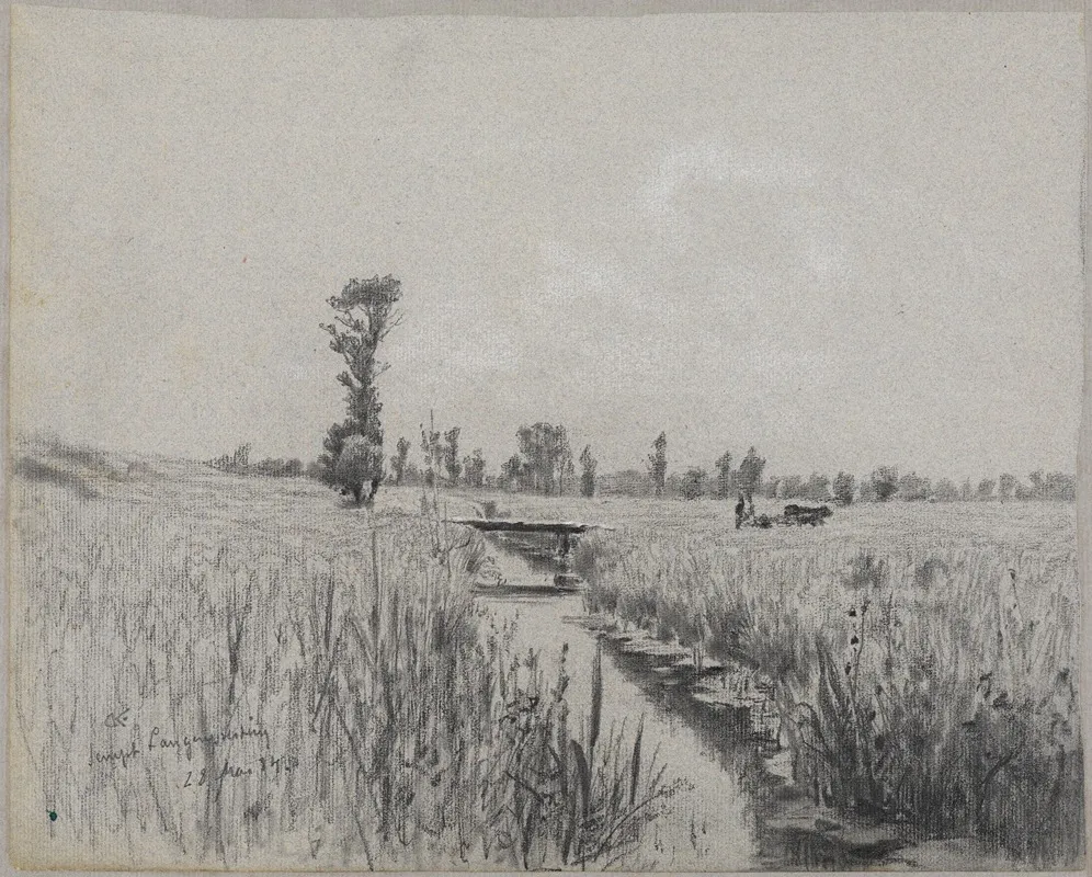 An Der Sempt Bei Langenpreising by Gustav Kampmann - Canvas Print