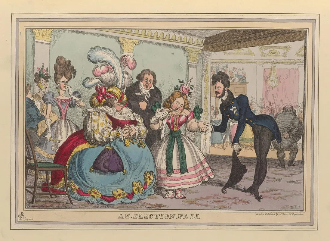 An Election Ball by William Heath - Canvas Print