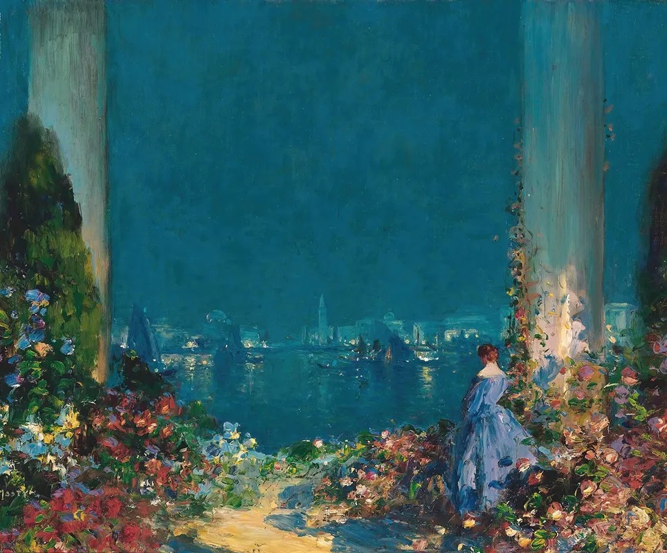 An Enchanted Evening Venice by Thomas Edwin Mostyn - Canvas Print