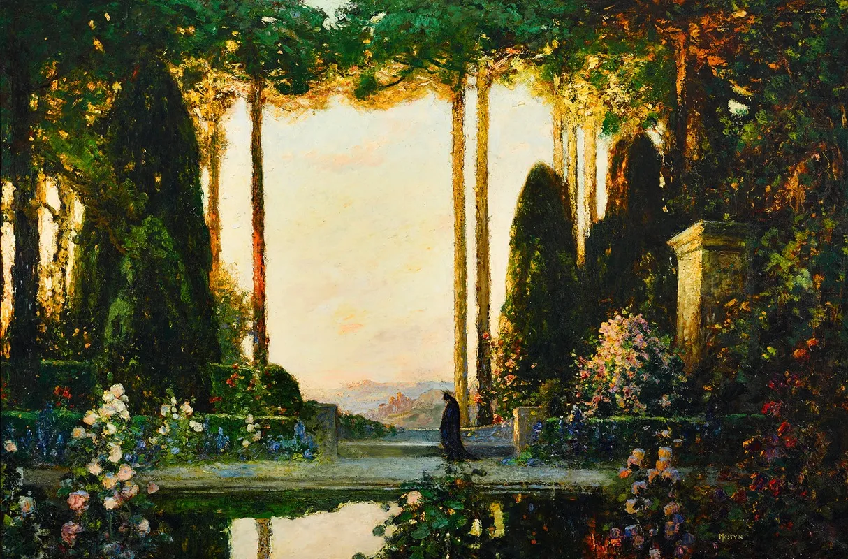 An Enchanted Garden by Thomas Edwin Mostyn - Canvas Print