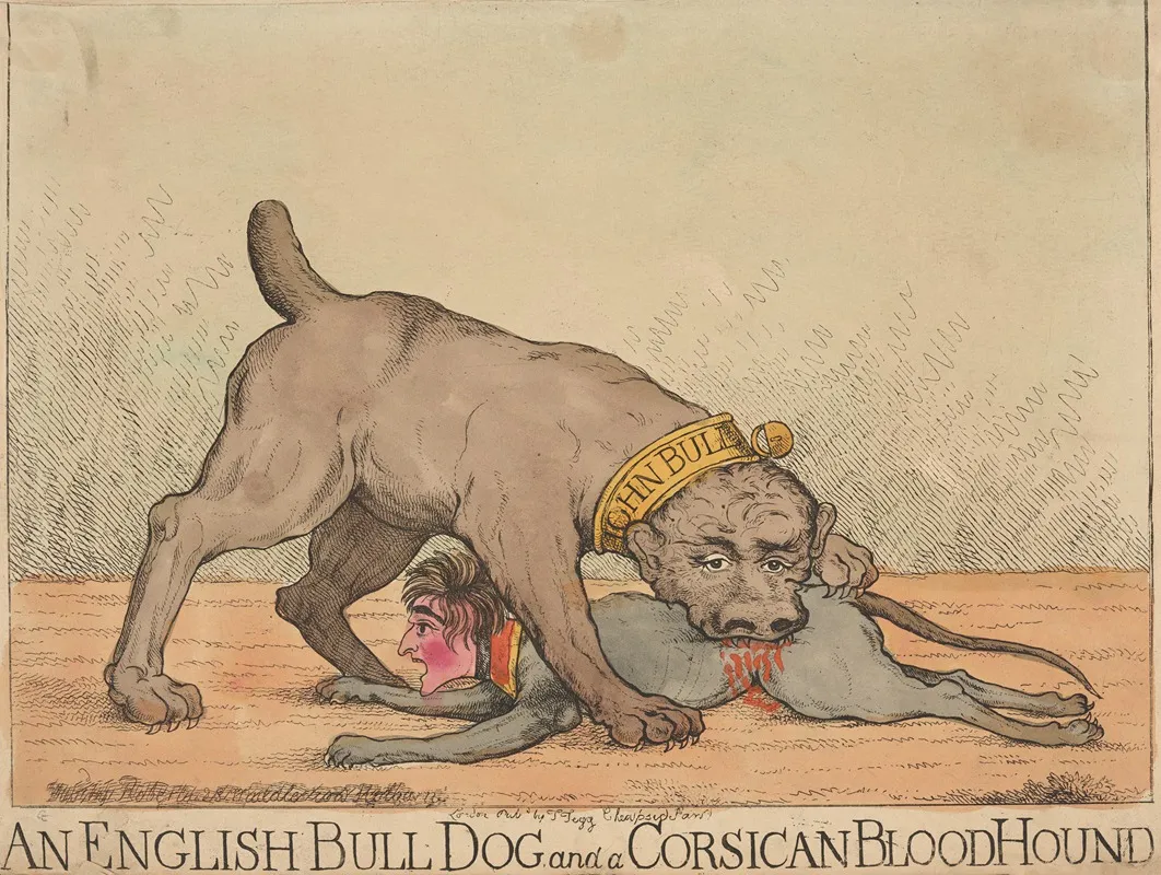 An English Bull Dog And A Corsican Blood Hound