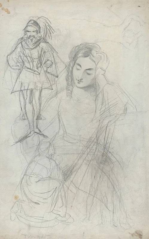 An Equestrian Figure And Other Studies