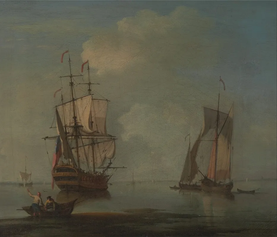 An Evening Calm by Peter Monamy - Canvas Print