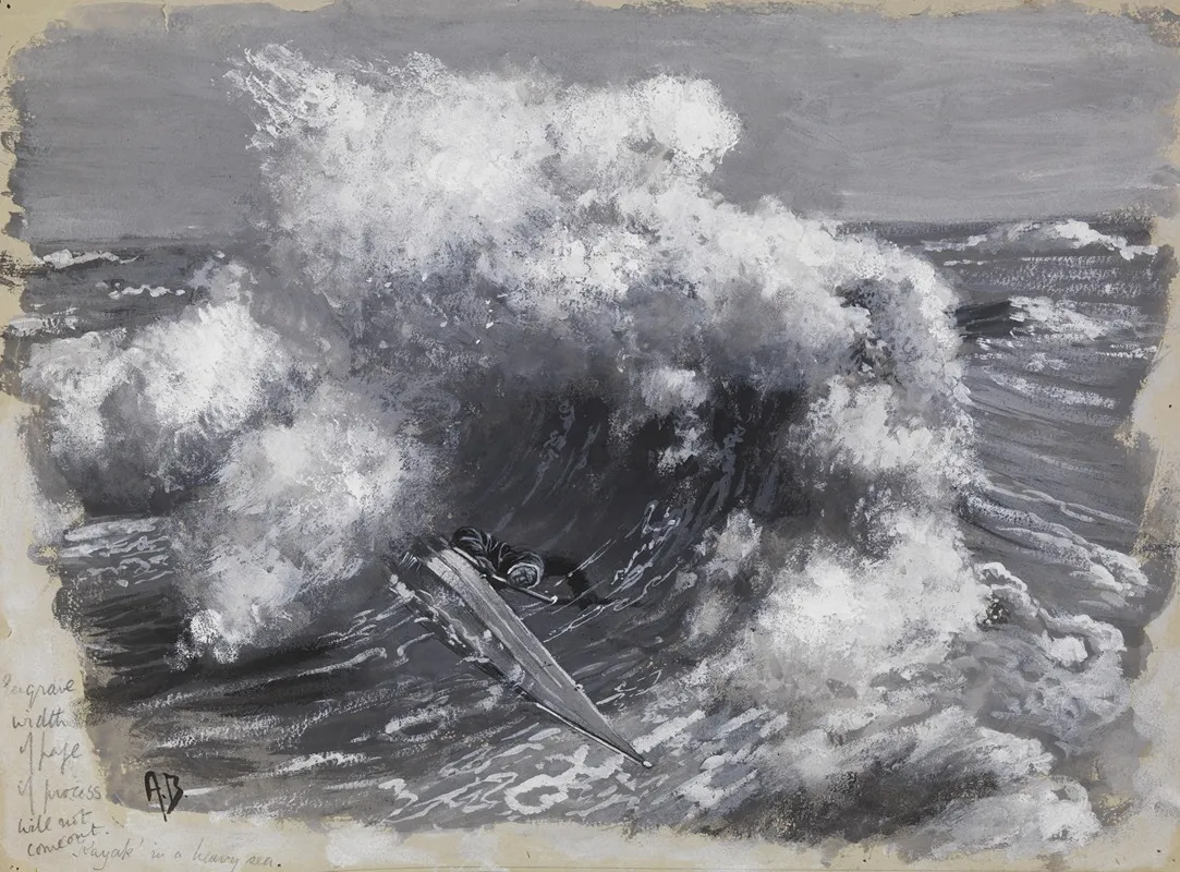 An Inuit In A Kayak Demonstrates The Paddling Technique That Allows For A Controlled Capsize
