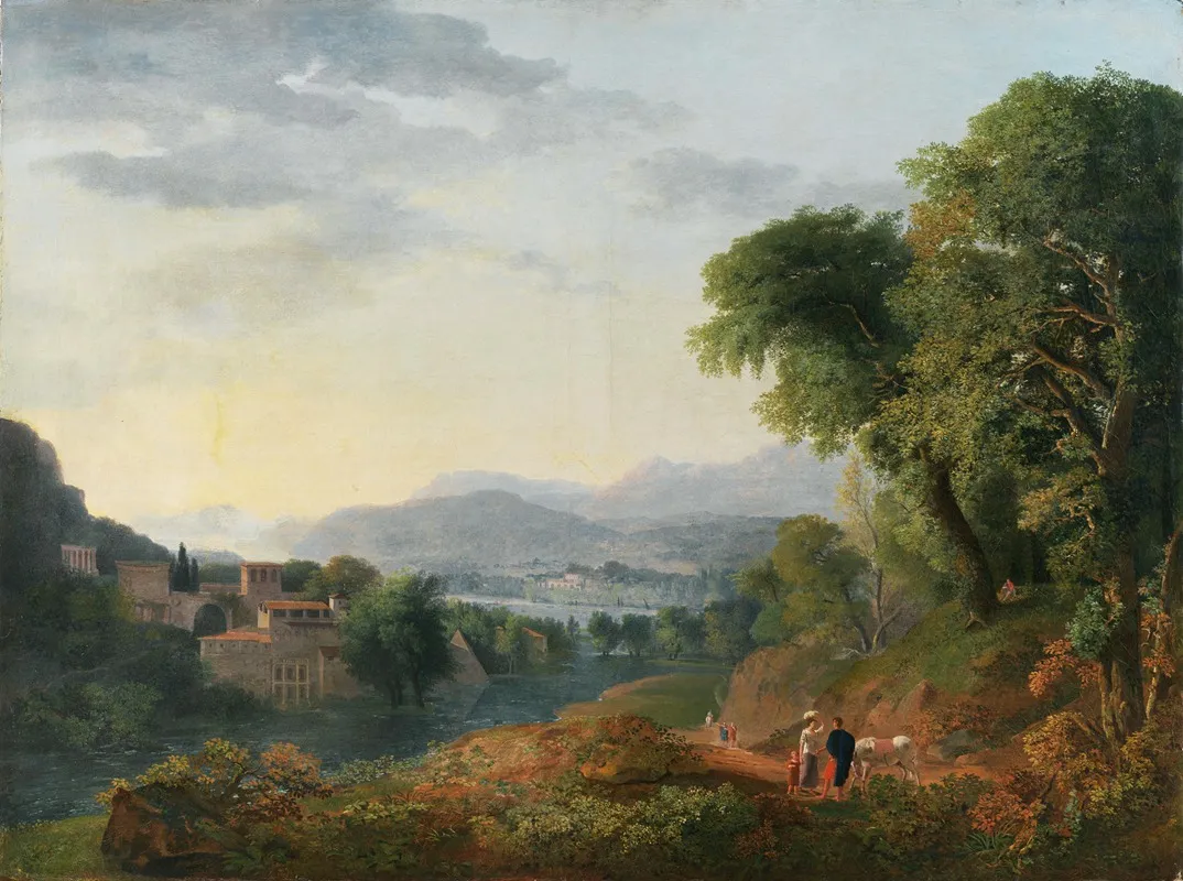 An Italianate Landscape 3 by Carlo Labruzzi - Canvas Print
