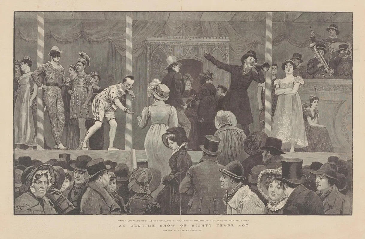 An Old Time Show Of Eighty Years Ago by Charles Green - Canvas Print