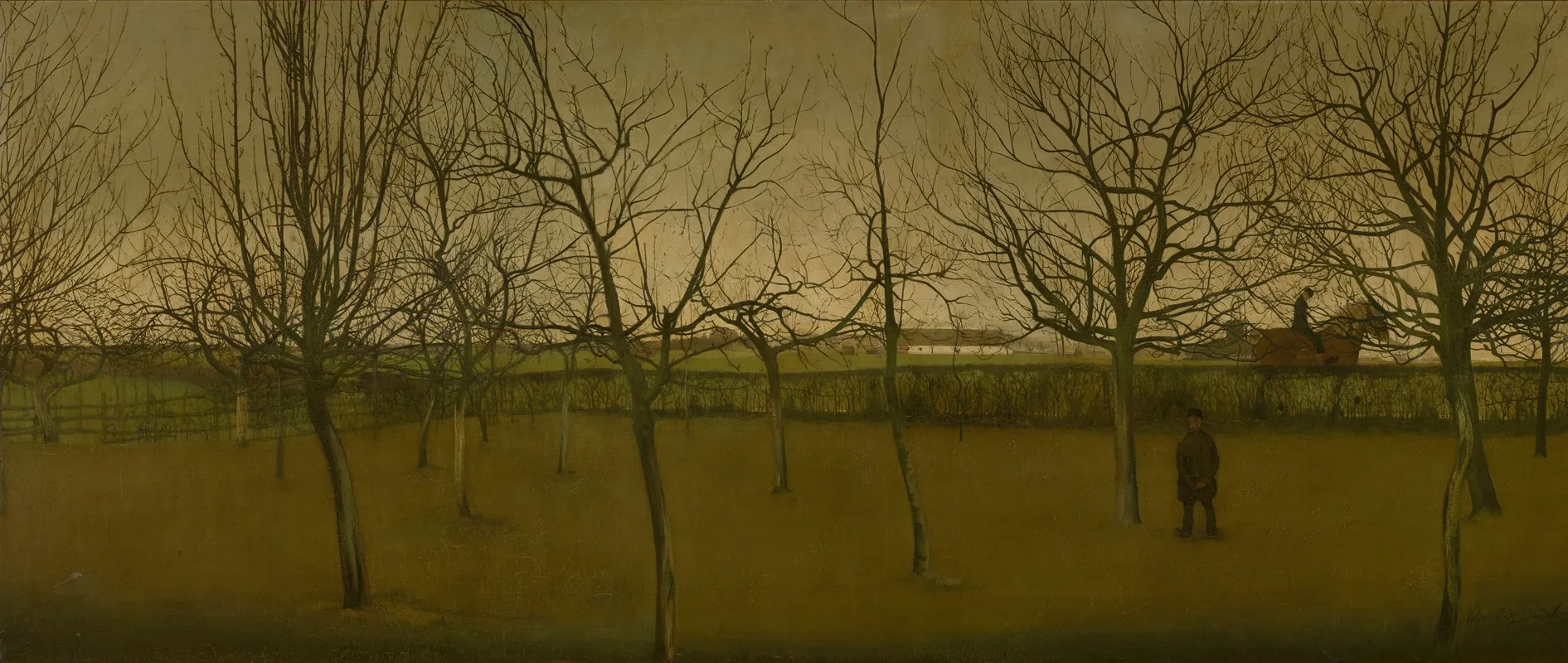 An Orchard In Winter by Valerius De Saedeleer - Canvas Print