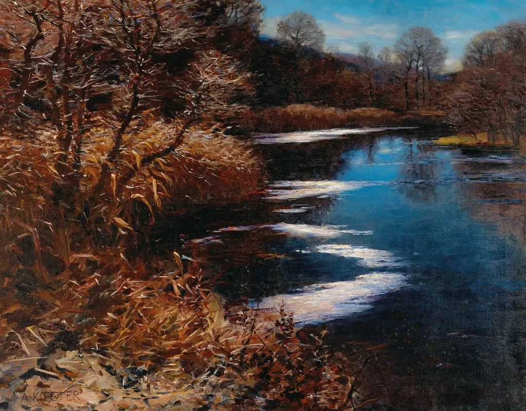 An Oxbow Lake Brixen by Alexander Koester - Canvas Print