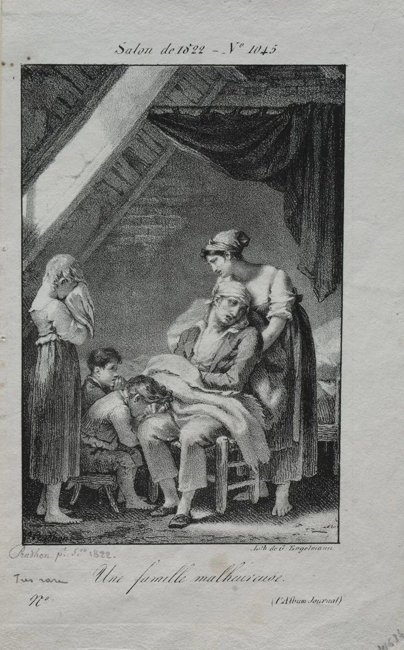 An Unfortunate Family by Pierre-Paul Prud'hon - Canvas Print