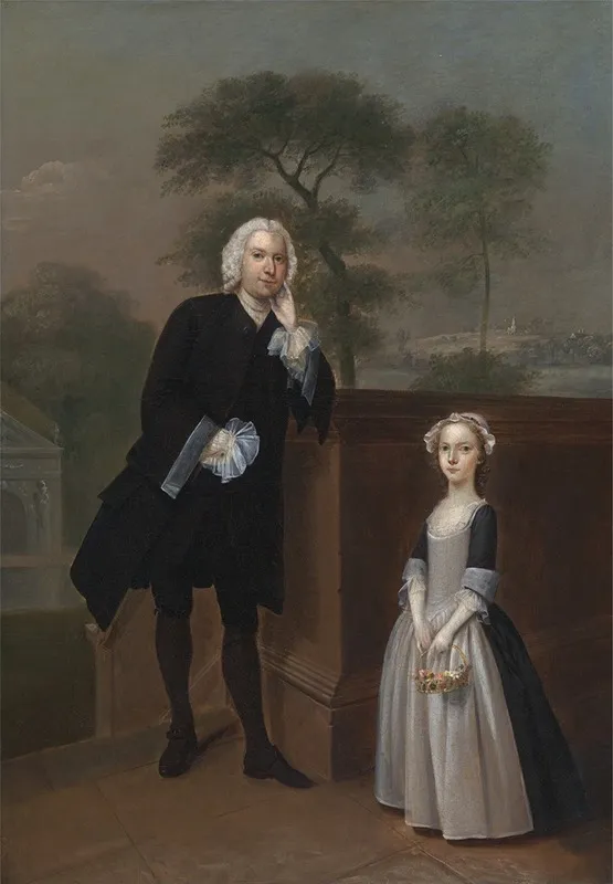 An Unknown Man With His Daughter