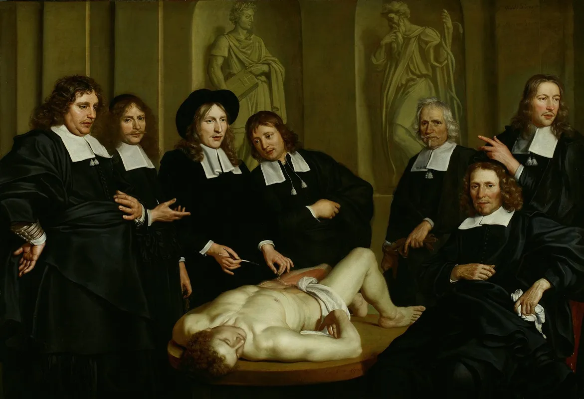 Anatomy Lesson From Dr Frederik Ruysch by Adriaen Backer - Canvas Print