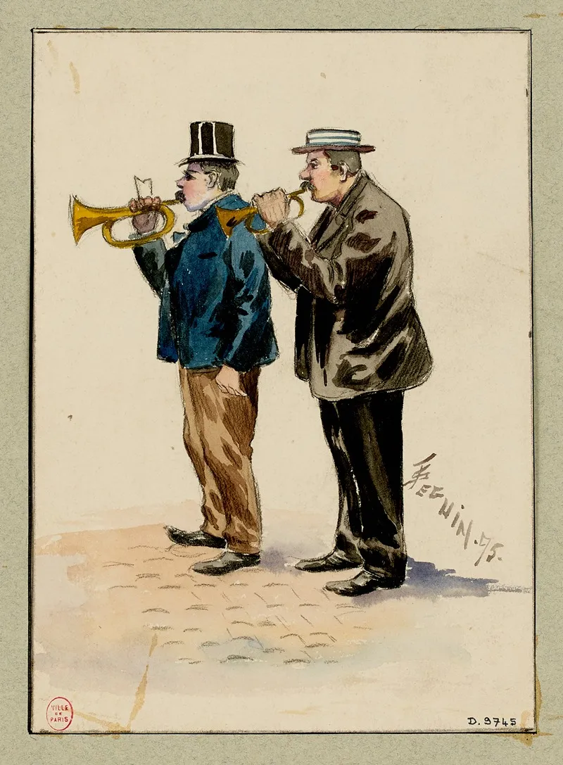Anciens Eleves Du Conservatoire Jouent Dans Les Cours Des Airs Dopera by F. Séguin - Canvas Print
