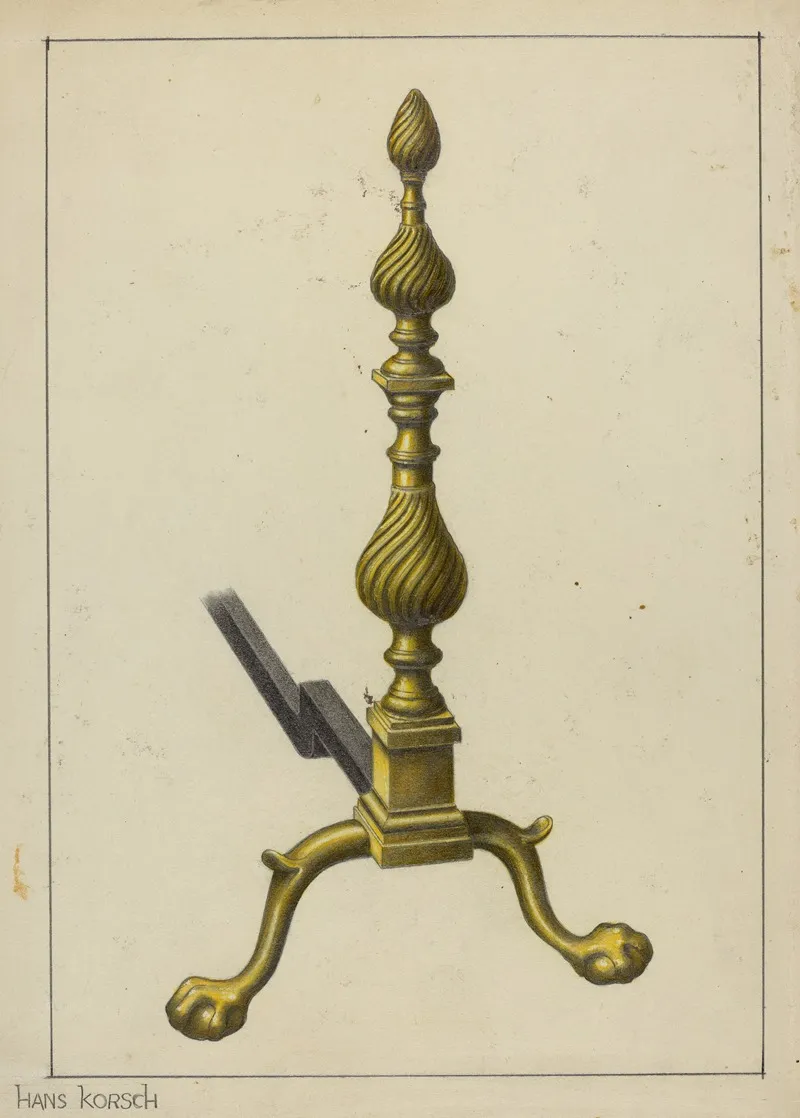 Andiron 12 by Hans Korsch - Canvas Print