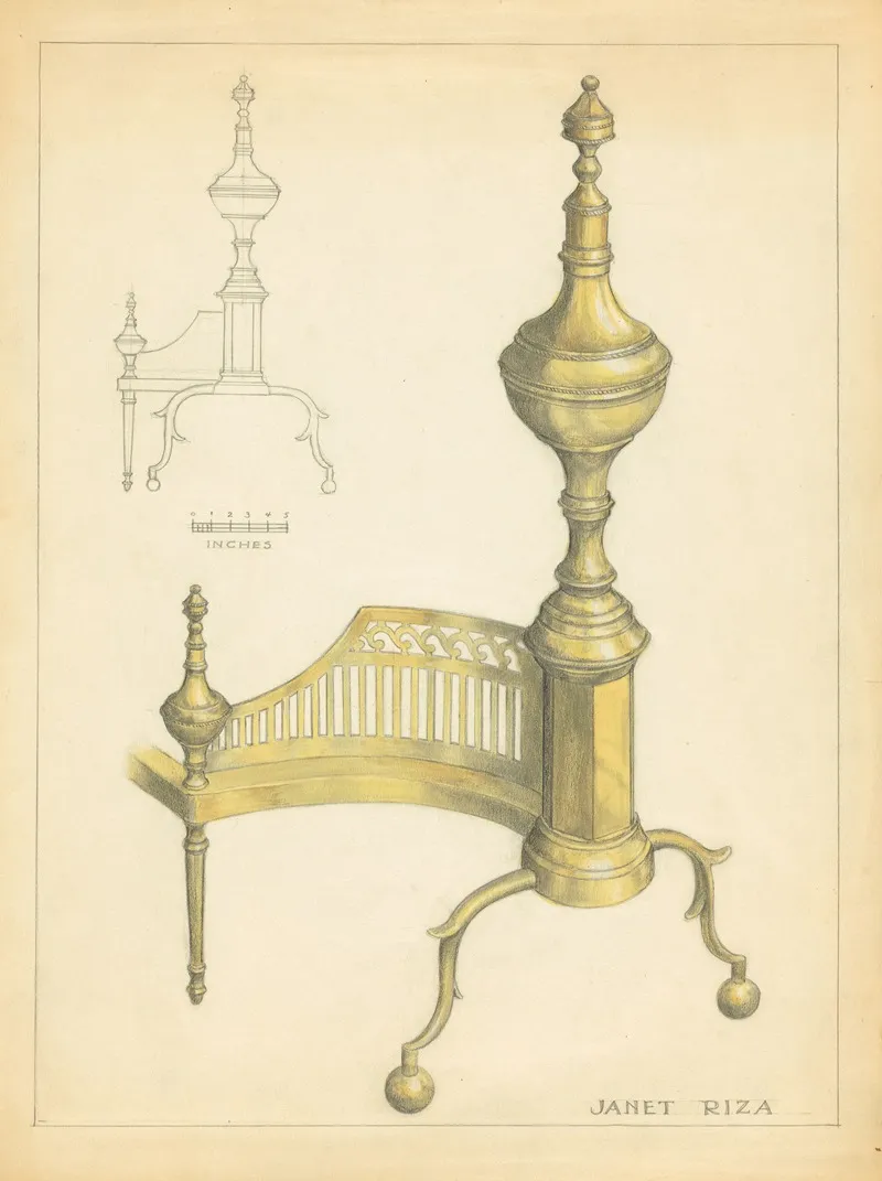 Andiron 22 by Janet Riza - Canvas Print