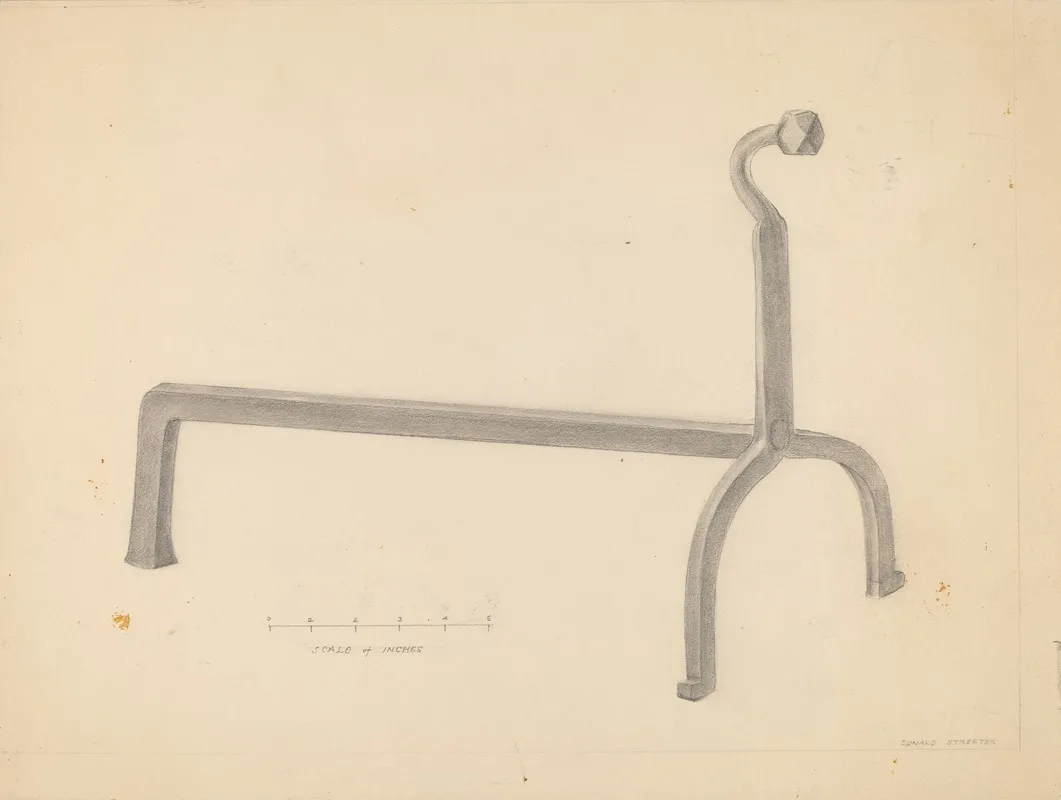 Andiron 3 by Donald Streeter - Canvas Print