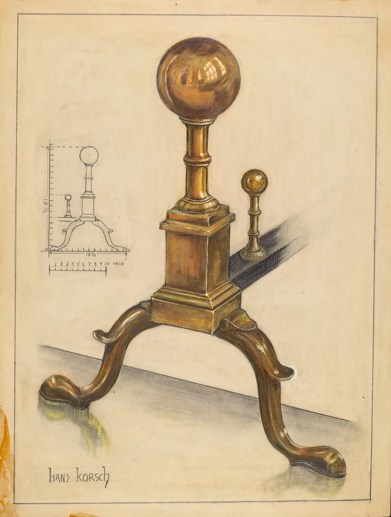 Andiron 9 by Hans Korsch - Canvas Print