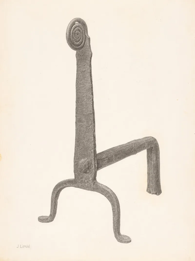 Andiron One Of Pair 37 by Jacob Lipkin - Canvas Print