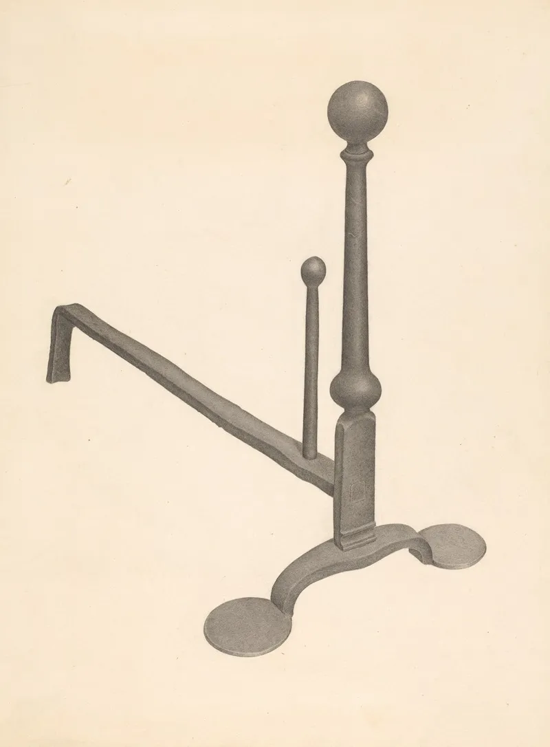 Andiron One Of Pair 4 by Gordon Sanborn - Canvas Print