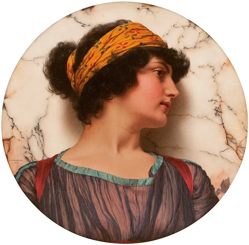 Androclea by John William Godward - Canvas Print